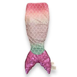 Mermaid Tail Ombre Scales Sequin Tail Pink Purple Green Fleece Inner Sleep Sack
